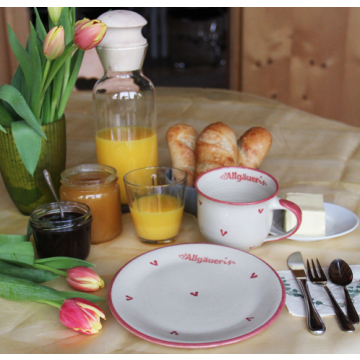 Keramikteller mit Motiv die Allgäuerin